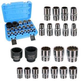   Dugókulcs fejek készlete műanyag kofferben 1/2"-os meghajtókhoz CrV 8-36 mm TC Technic
