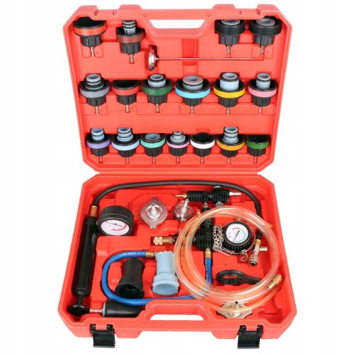 Professzionális hűtőrendszer szivárgásmérő, tömítettségmérő készlet (28 darabos) TC Technic