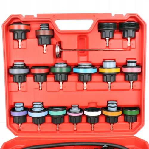 Professzionális hűtőrendszer szivárgásmérő, tömítettségmérő készlet (28 darabos) TC Technic