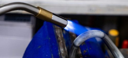 Mapp/propán gázégő gyújtáshoz és forrasztáshoz piezo gyújtóval 1900°C TC Technic 012CGA (gázpatron nélkül)