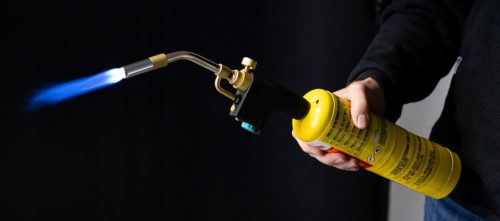 Mapp gázégő propán és propilén gázhoz is, piezo gyújtással, turbó fúvókával forrasztáshoz 2800°C   TC Technic 022CGA