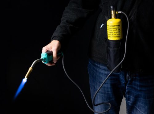 Mapp gázégő, propán-propilén gázokhoz,örvény fúvókával és hosszabbító gáz tömlővel, piezo gyújtással TC Technic 110CGA