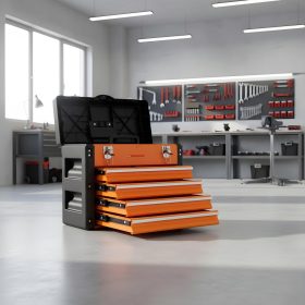   Kiváló minőségű szerszámosláda négy fiókkal (porszórt acél és műanyag)