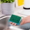 Ipari felhasználásra szánt súroló szivacs csomag zöld súroló párnával (6 db szivacs nagy méretben) - QLEANUP