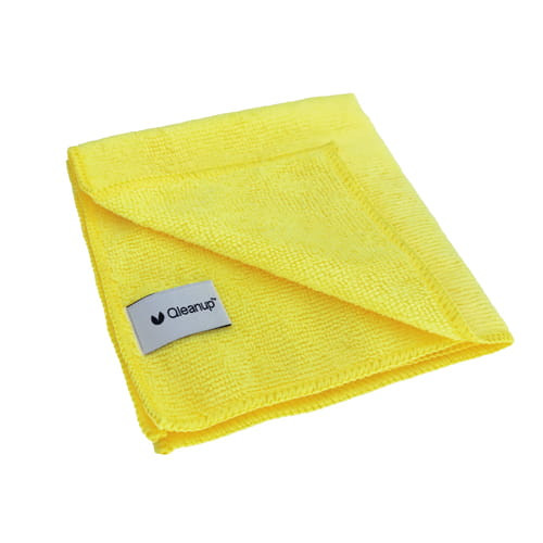 Kiváló minőségű mikroszálas törlőkendő csomag 30x30 cm, (10 darab) sárga, 250gsm - QLEANUP YELLOW