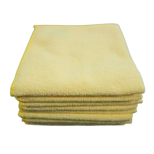 Kiváló minőségű mikroszálas törlőkendő csomag 30x30 cm, (10 darab) sárga, 250gsm - QLEANUP YELLOW