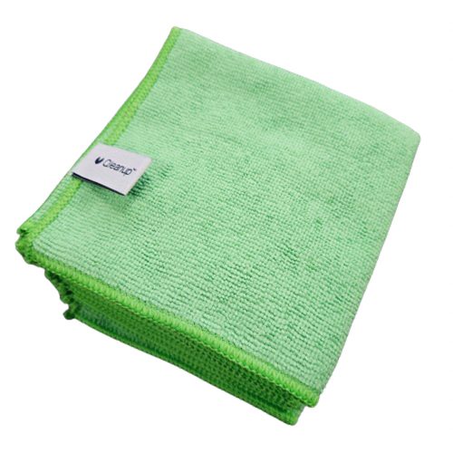 Kiváló minőségű mikroszálas törlőkendő csomag 30x30 cm, (10 darab) zöld, 250gsm - QLEANUP GREEN