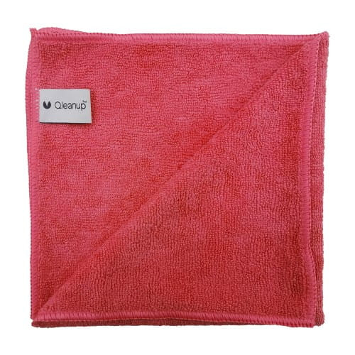 Professzionális mikroszálas törlőkendő csomag 40x40 cm, (10 darab) piros, 280gsm  -  QLEANUP OPTI RED