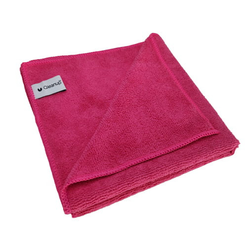 Professzionális mikroszálas törlőkendő csomag 40x40 cm (5 darab) piros, 400 gsm - QLEANUP PLUS RED