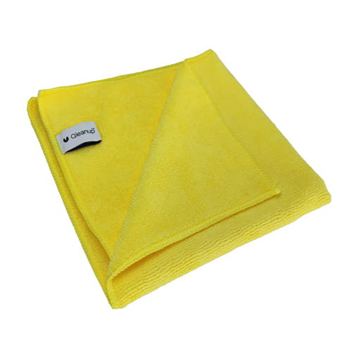 Professzionális mikroszálas törlőkendő csomag 40x40 cm (5 darab) sárga, 400 gsm - QLEANUP PLUS YELLOW