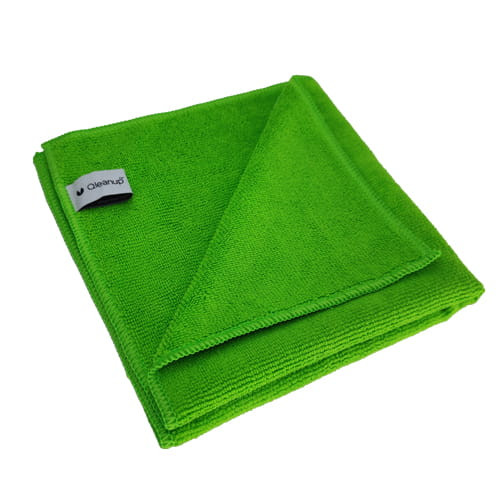 Professzionális mikroszálas törlőkendő csomag 40x40 cm (5 darab) zöld, 400 gsm - QLEANUP PLUS GREEN