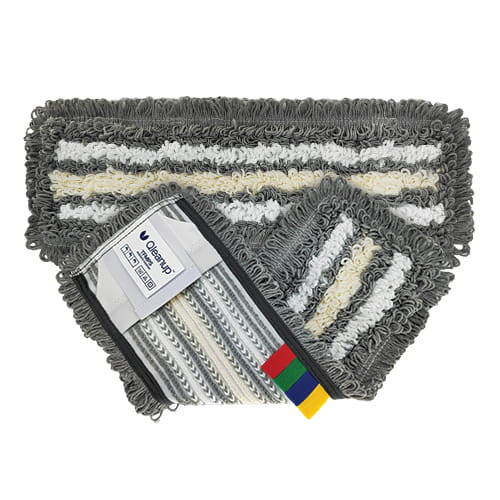 Három komponensű zsebes/füles mikroszálas felmosó mop (43x14 cm) - QLEANUP TFMPS
