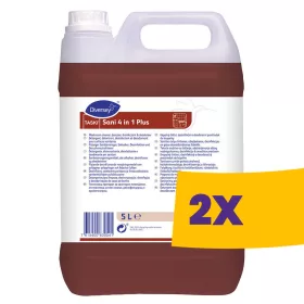   TASKI Sani 4 in 1 Plus Folyékony tisztító és fertőtlenítőszer, vízkóoldó és illatosító hatással 5L (Karton - 2 db)