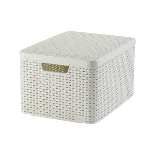 Curver Style  L-es Méretű Rattan Kosár Fedéllel 30L