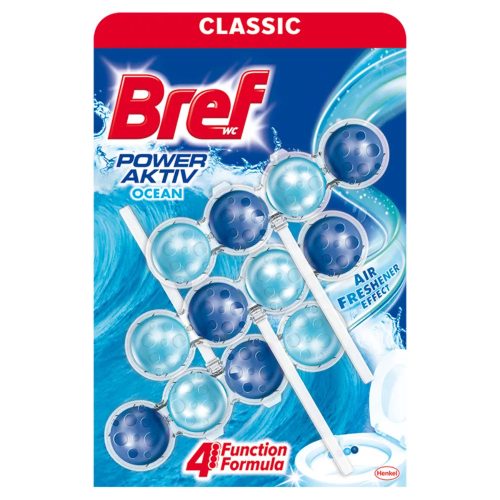 Bref Power Aktiv golyós WC illatosító Óceán 3x50g