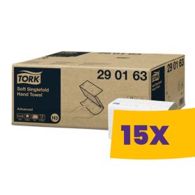   Tork Singlefold hajtogatott kéztörlő - 290163 (Karton - 15 csg)