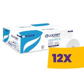   Lucart Identity Autocut Strong 900 ID laponkénti adagolású WC papír - 2 rétegű, hófehér, 202m (Karton - 12 tekercs)