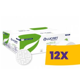   Lucart Identity Autocut Eco 900 ID laponkénti adagolású WC papír - 2 rétegű, fehér, 202m (Karton - 12 tekercs)