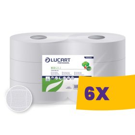   Lucart Eco 23J környezetbarát WC papír 23cm átm. - 2 rétegű, fehér, 165m (Karton - 6 tek)
