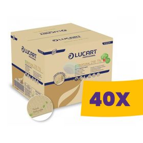   Lucart EcoNatural 216 TN környezetbarát hajtogatott szalvéta - 2 rétegű, 24x16cm 150 lapos (Karton - 40 csomag)