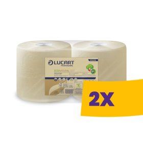   Lucart EcoNatural 800 környezetbarát ipari törlőpapír  - 2 rétegű, 800 lap, 200m (Karton - 2 tek)