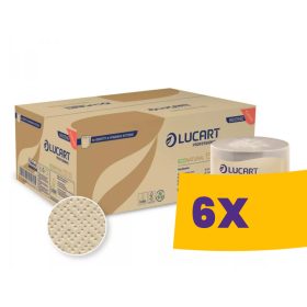   Lucart EcoNatural 155 ID (Műanyag dudás) kéztörlőpapír - 2 rétegű, havanna 155m (Karton - 6 tek) 