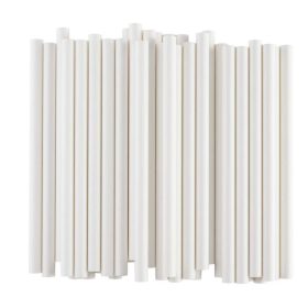 Szívószál bioműanyag fehér - 6,5mm átm. 24cm