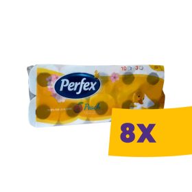   Perfex barack illatú WC papír hófehér - 3 rétegű 10 tekercses (Karton - 8 csg)