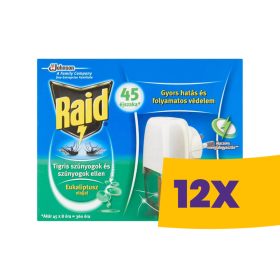   Raid Elektromos szúnyogírtó eukaliptusz illattal készülék utántöltő folyadékkal - 27 ml  (Karton- 12db)