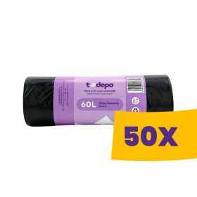   T-Depo szemeteszsák 60L - 60*70cm extra erős 20db/tek (Karton - 50 tek)