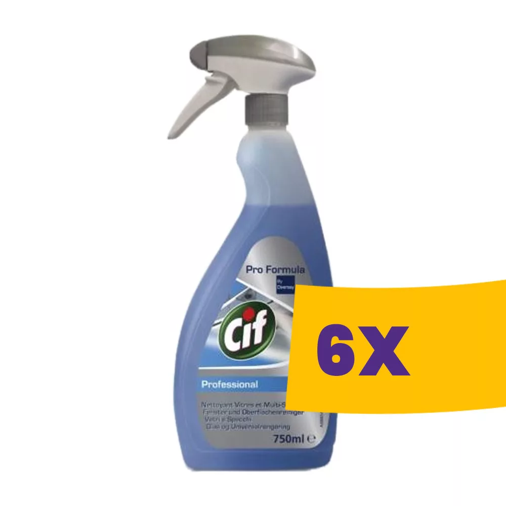 Cif Pro Formula Crema Limone – Detergente Per Superfici Dure – 750 Ml – Facile Da Risciacquare E Non Graffia