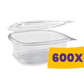 Egybefedeles doboz - szögletes PET 1000ml (Karton - 600 db)