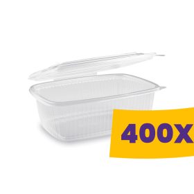   Egybefedeles doboz - mikrózható szögletes PP 1000ml (Karton - 400 db)