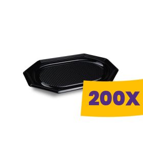   Hidegkonyhai tálca fekete - 3 személyes RPET 35cm (Karton - 200 db)