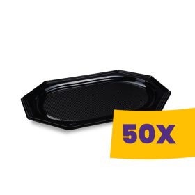   Hidegkonyhai tálca fekete - 5 személyes RPET 45cm (Karton - 50 db)