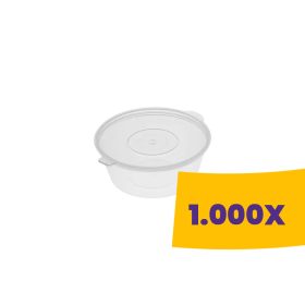   Szószos kerek tál egybefedeles - PP 80ml (Karton - 1000 db)
