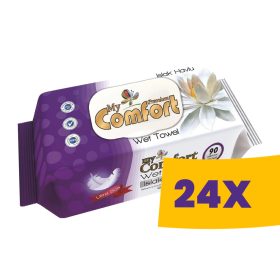   My Comfort nedves törlőkendő visszazárható 90db-os (Karton - 24 db)