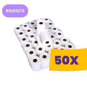   Pénztárgépszalag thermo tekercs 80/80/12 (Karton - 50 tekercs)