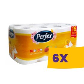   Perfex barack illatú WC papír hófehér - 3 rétegű 16 tekercses (Karton - 6 csg)