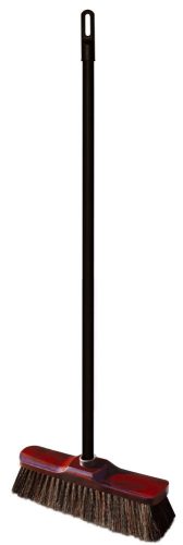 16 x Seprű fa alappal, természetes sörtékkel és 120cm-es nyéllel  LUX - YORK - CLEAN HOUSE