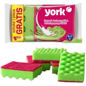 32 x Hullámos súrolószivacs WAVE 4+1 db - YORK