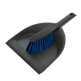   12 x Szemeteslapát gumiszegéllyel és kefével újrahasznosított anyagból CLIP AZUR - YORK - CLEAN HOUSE