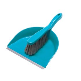   30 x Szemeteslapát gumiszegéllyel és kefével újrahasznosított anyagból CORAL - YORK - CLEAN HOUSE