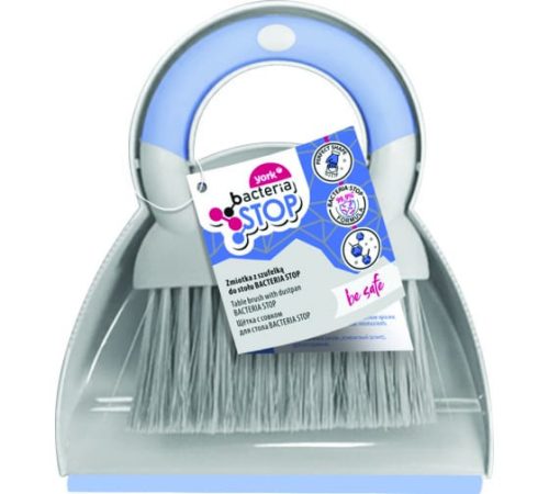 12 x Asztali kefe mini lapáttal  - YORK BACTERIA STOP - CLEAN HOUSE