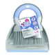 12 x Asztali kefe mini lapáttal  - YORK BACTERIA STOP - CLEAN HOUSE