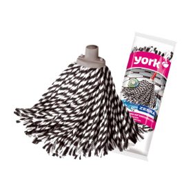   18 x Pamut MOP fej zebra mintával 1db - YORK ZEBRA - CLEAN HOUSE