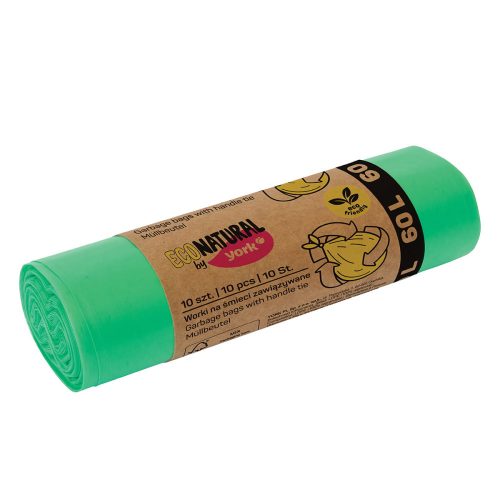 40 x Környezetbarát szemeteszsákok 60L / 10 db. - YORK ECO NATURAL
