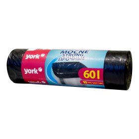   46 x Erős szemeteszsákok 60 liter / 10db STRONG - YORK - CLEAN HOUSE