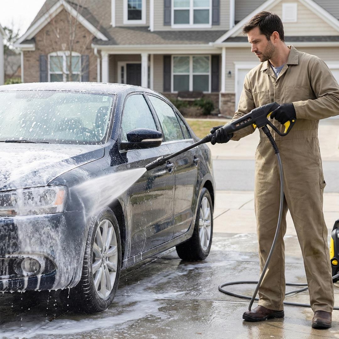 Karcher pisztoly használat közben 1