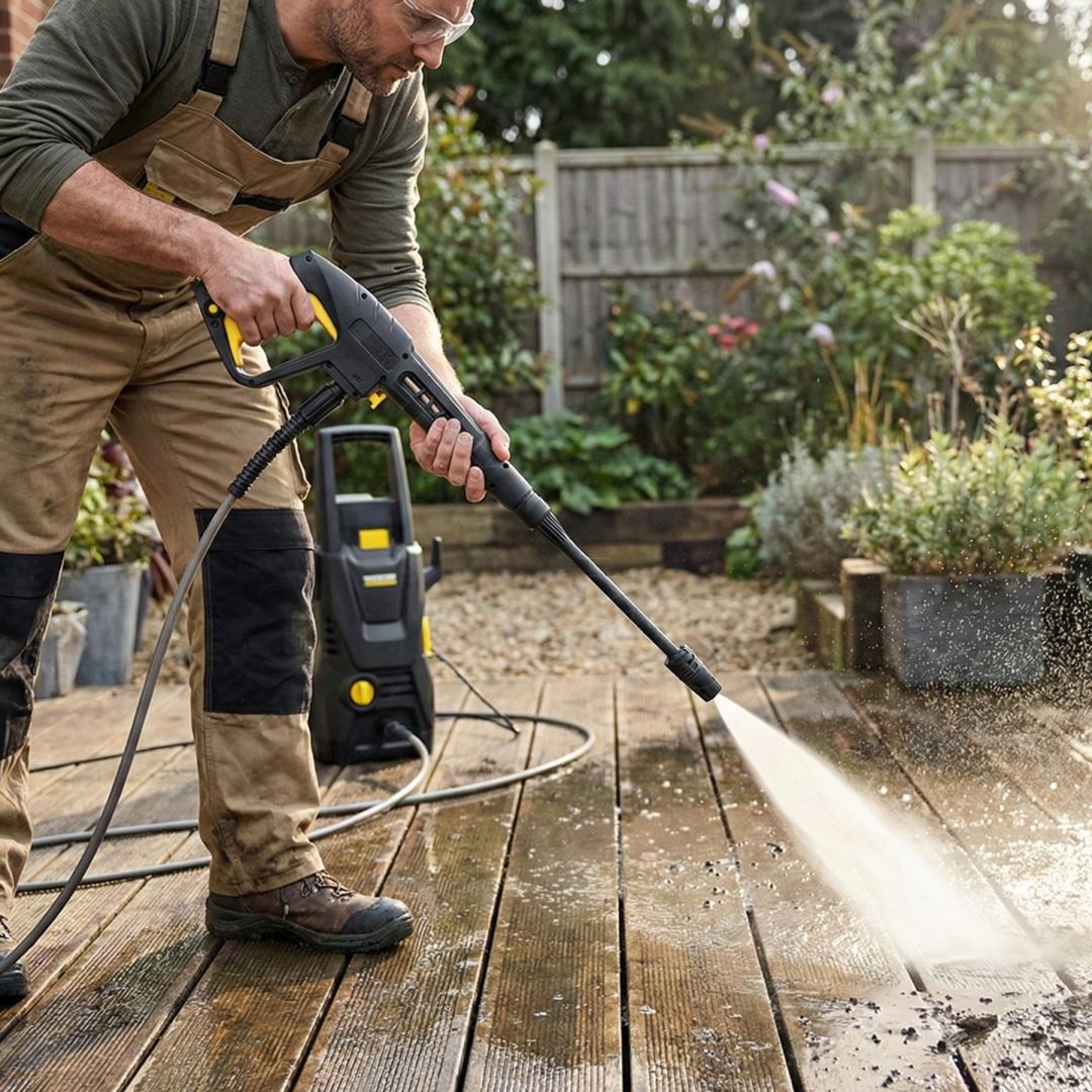 Karcher pisztoly használat közben 2